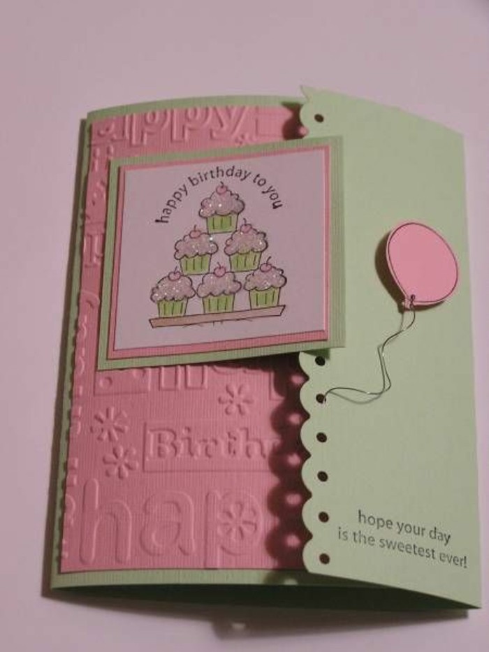 Karten-zum-geburtstag-rosa-und-grün