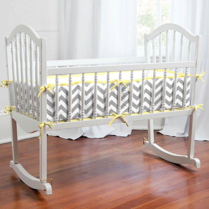 Schaukel-Kinderbett-in-Weiß-mit-elegantem-Design