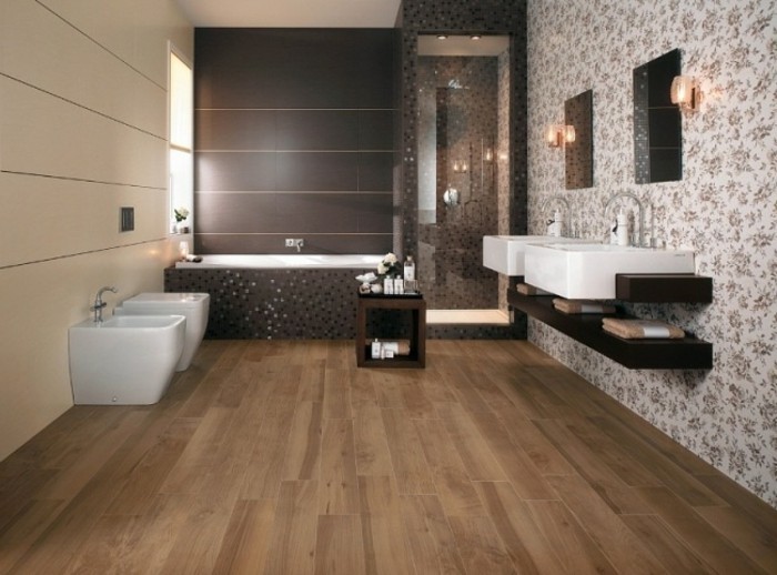 Badezimmer Boden Holzoptik