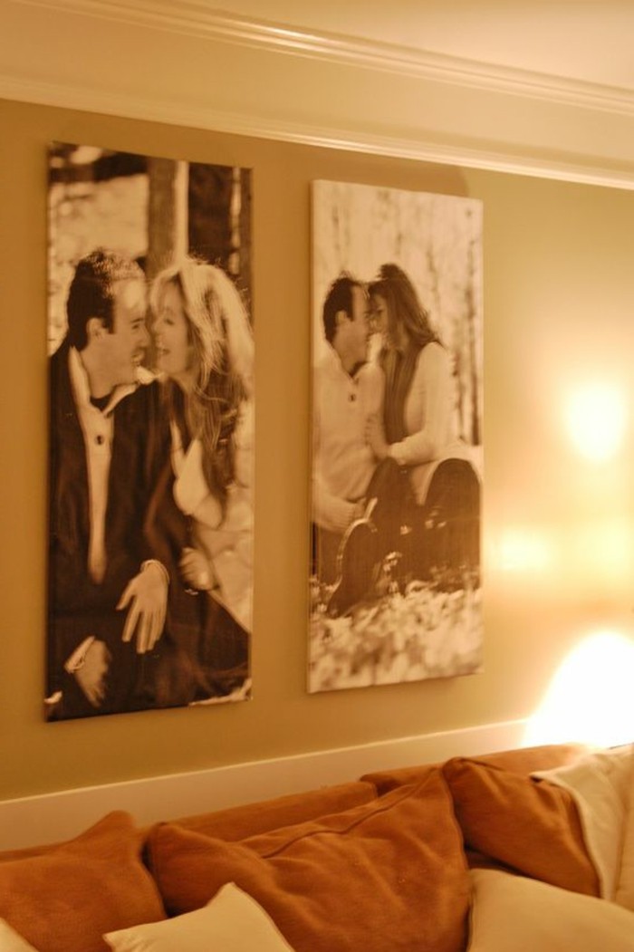 romantische-Fotos-auf-Leinwand-im-Wohnzimmer