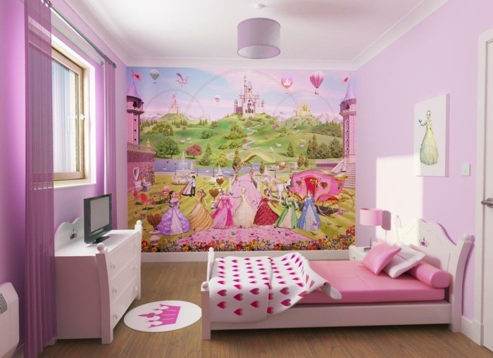 schöne-wandbilder-für-kinderzimmer-in-rosa-farbe