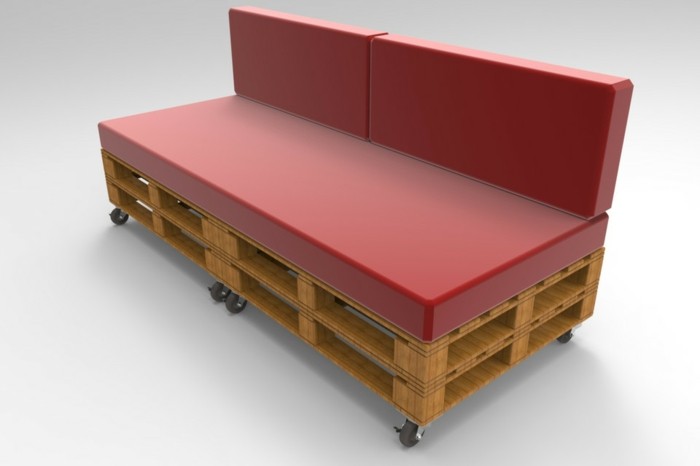sofa-aus-europaletten-rote-farbe-weißer-hintergrund