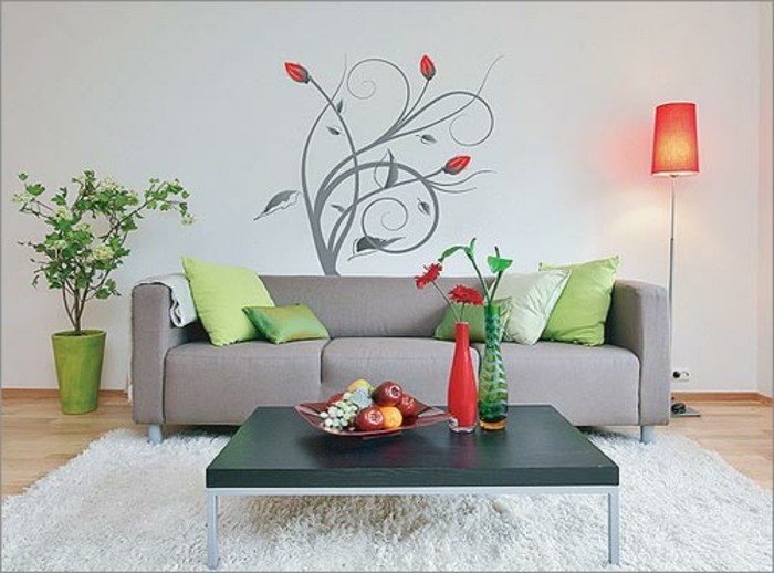 super-interessante-moderne-wand-deko-ideen-fürs-wohnzimmer-graues-sofa-design
