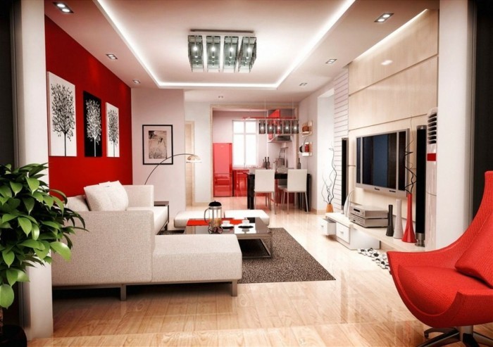 tolles design wohnzimmer mit kreativer zimmerdecke