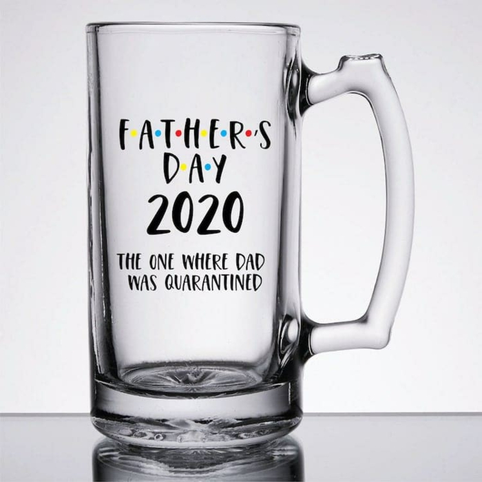 geschenke zum vatertag 2020, die besten geschenkideen für männer, glas mit gravur