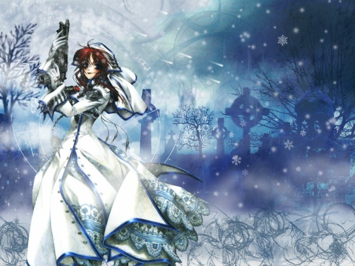 Anime-Hintergrundbilder-eine-Frau-mit-weißem-Kleid