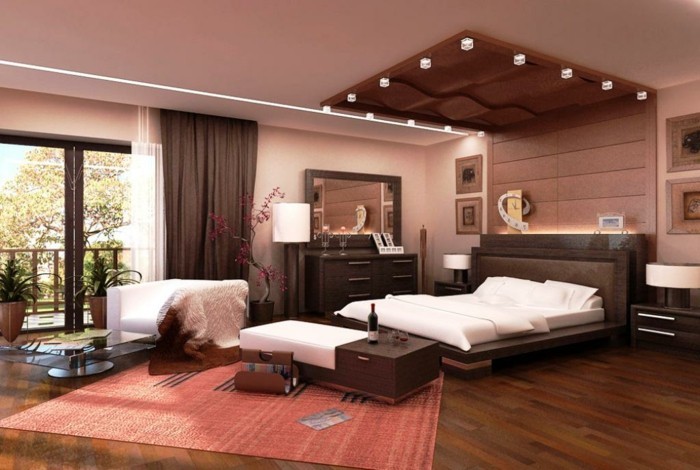 Schlafzimmer-Lampe-an-Dach-aus-Holz