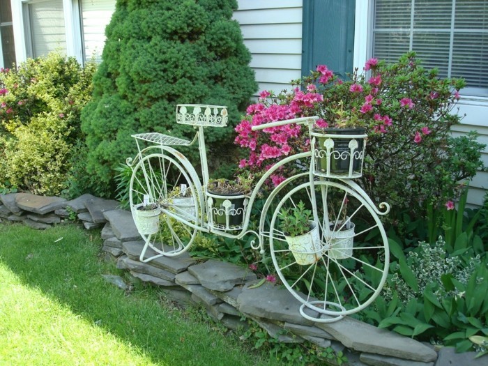 Shabby-Chic-Garten-fahrrad-topfpflanzen