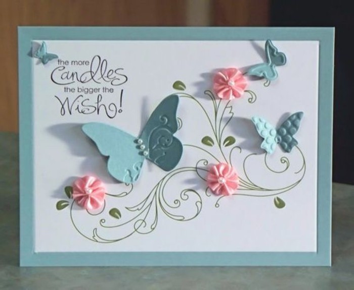 Glückwunschkarten-mit-drei-Blumen-und-drei-Schmetterlingen