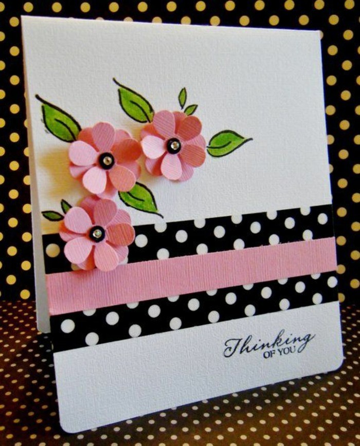 Glückwunschkarten-mit-gebastelten-rosa-Blumen