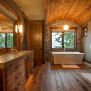 Ausgefallene Designideen für ein Landhaus Badezimmer