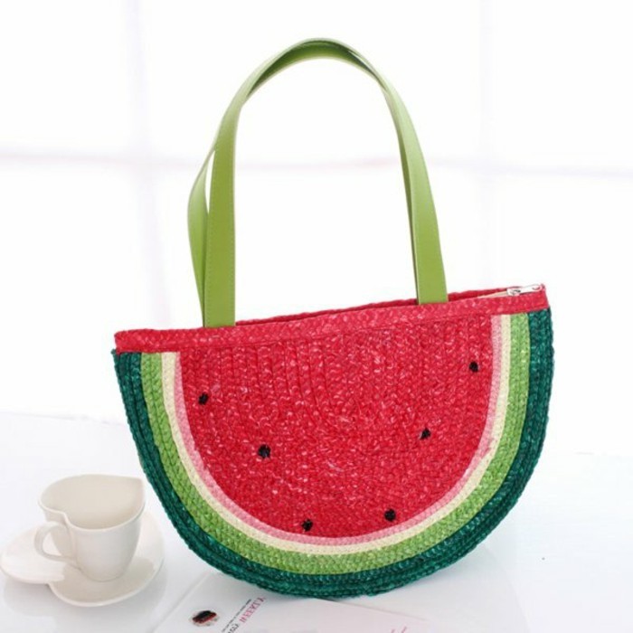 Ausgefallene-Handtaschen-wassermelone-form