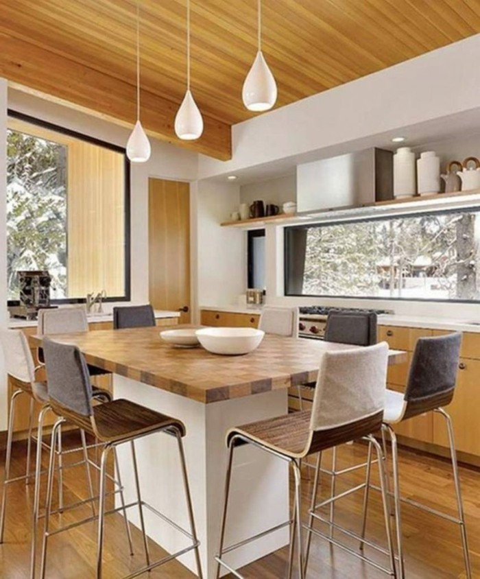 Deckenpaneele-in-einer-minimalistischen-Küche