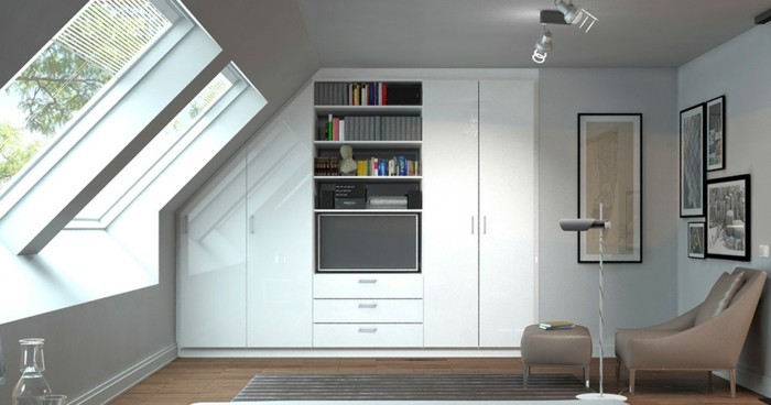 Einbauschrank-für-Dachschräge-freien Raum-optimal-ausnutzen-Einrichtungsideen-Schlafzimmer3