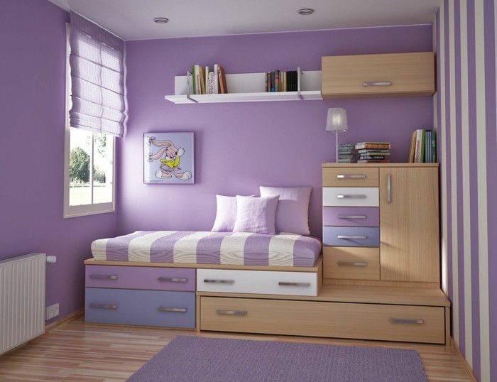 Jugendzimmer-einrichten-in-lila-Farbe