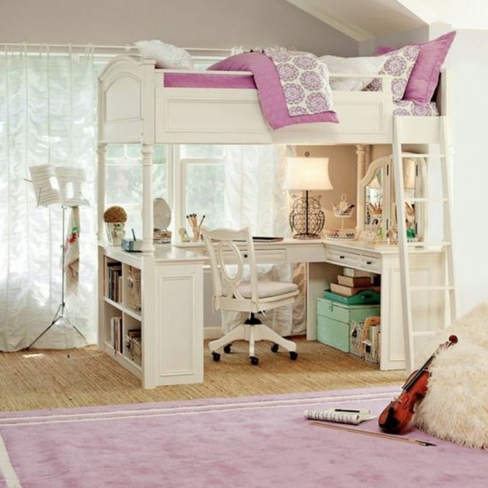 Jugendzimmer-mit-Hochbett-mit-elegantem-Design