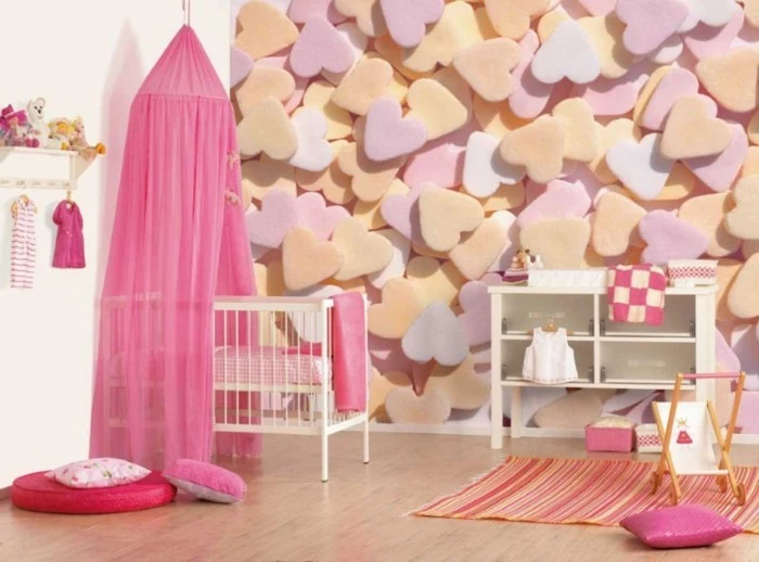 Kinderzimmer-Tapeten-Ideen-mit-vielen-Herzen