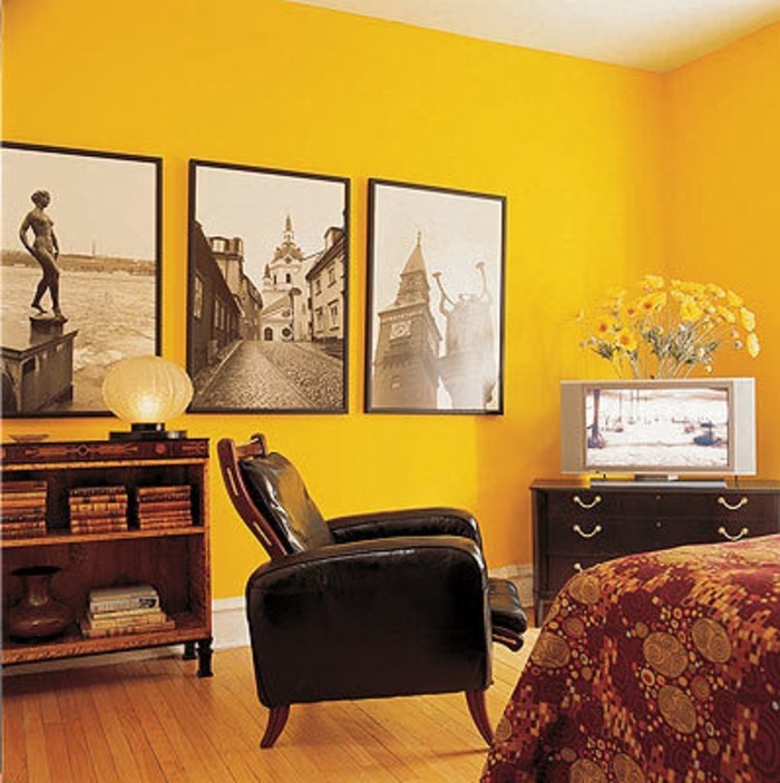 gelbe-wände-im-schlafzimmer-super-kreative-wandfarben-ideen