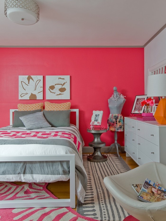 modernes-design-schlafzimmer-in-pink-wandfarben-ideen
