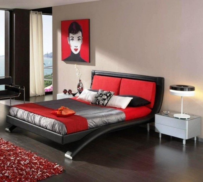 modernes-effektvolles-schlafzimmer-tolle-wandfarben-ideen