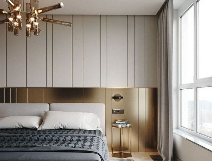 schlafzimmer ideen modern kleines zimmer einrichten einrichtung in weiß goldene akzente zimmergestaltung