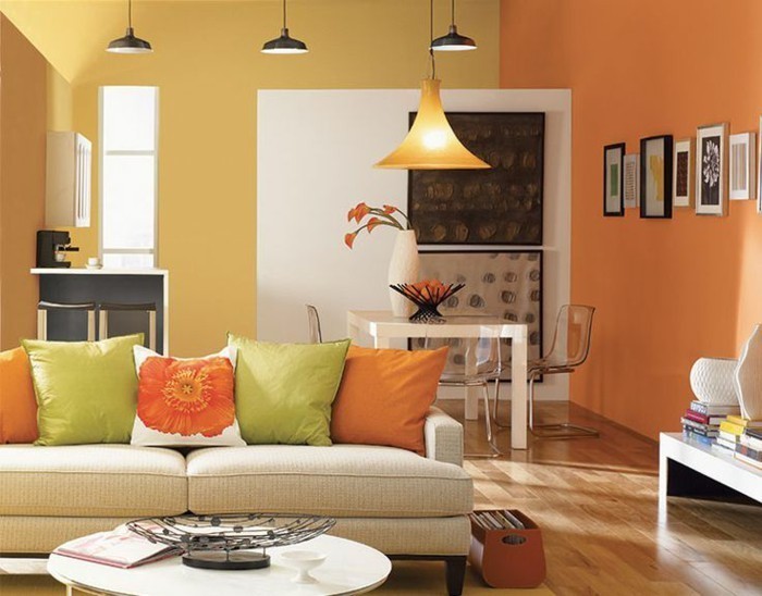 Wohnideen Wohnzimmer: tolle Wandfarben Ideen