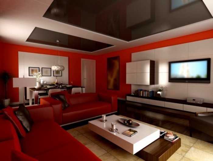 Wohnzimmer-Farben-Eine-auffällige-Deko