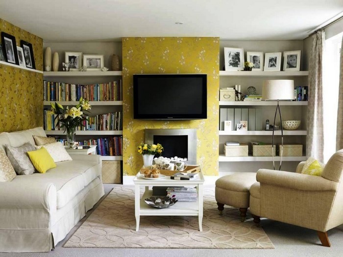 Wohnzimmer-Ideen-mit-Gelb-Ein-außergewöhnliches-Interieur
