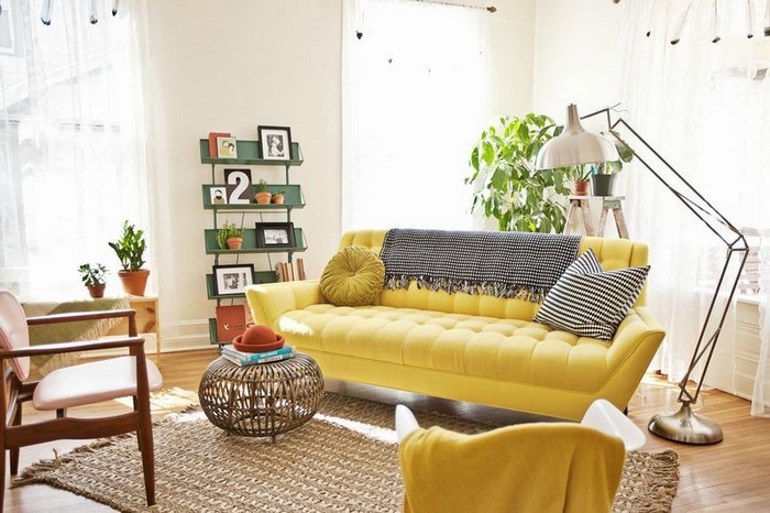 Wohnzimmer-Ideen-mit-Gelb-Ein-verblüffendes-Interieur