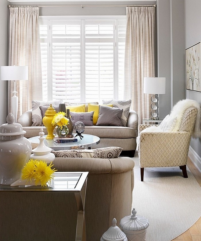 Wohnzimmer-Ideen-mit-Gelb-Eine-auffällige-Dekoration