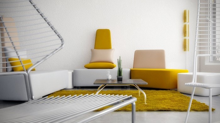 Wohnzimmer-Ideen-mit-Gelb-Eine-auffällige-Entscheidung