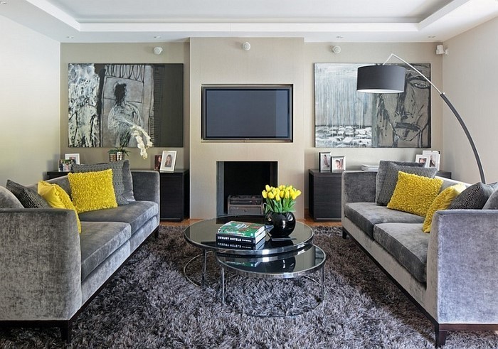 Wohnzimmer-Ideen-mit-Gelb-Eine-verblüffende-Dekoration