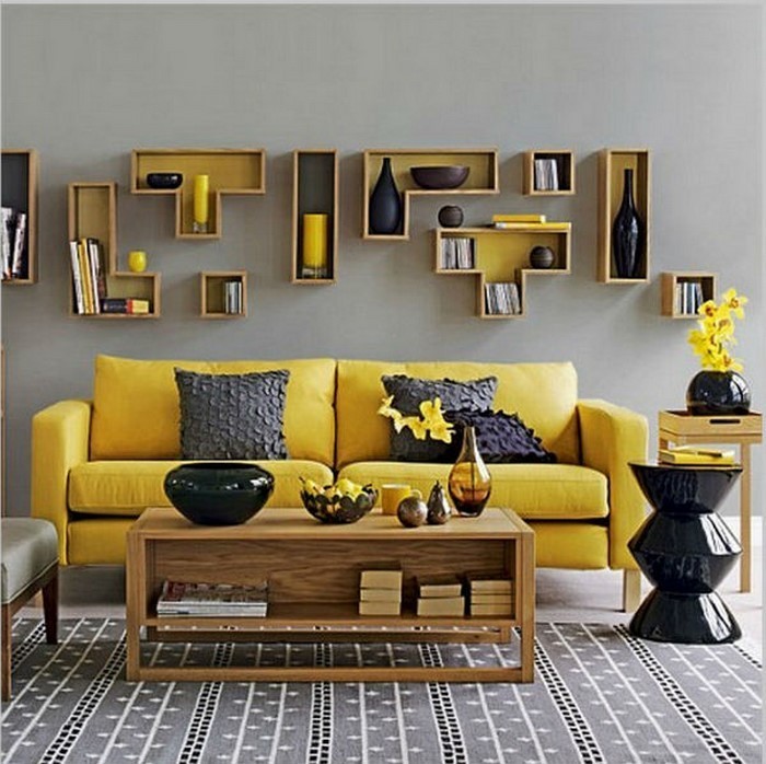 Wohnzimmer-Ideen-mit-Gelb-Eine-wunderschöne-Deko
