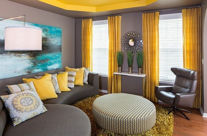 Wohnzimmer-Ideen-mit-Gelb-super-Gestaltung