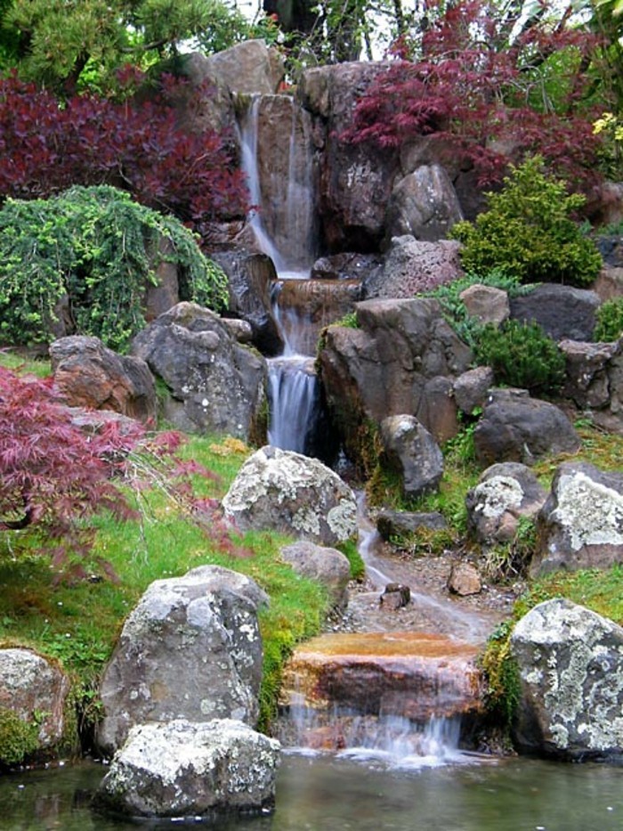 Wasserfall im Garten - mehr als 70 Ideen! - Archzine.net