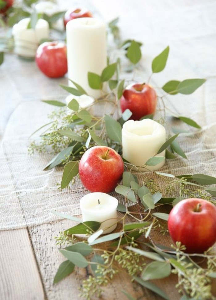 Blumendeko-selber-machen-mit-Apfeln