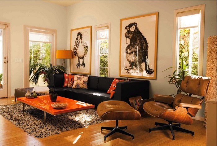 Farben-für-Wohnzimmer-in-Orange-Ein-cooles-Design