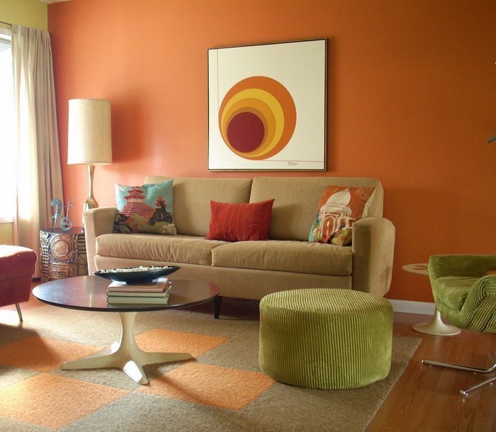 Farben-für-Wohnzimmer-in-Orange-Eine-verblüffende-Ausstattung