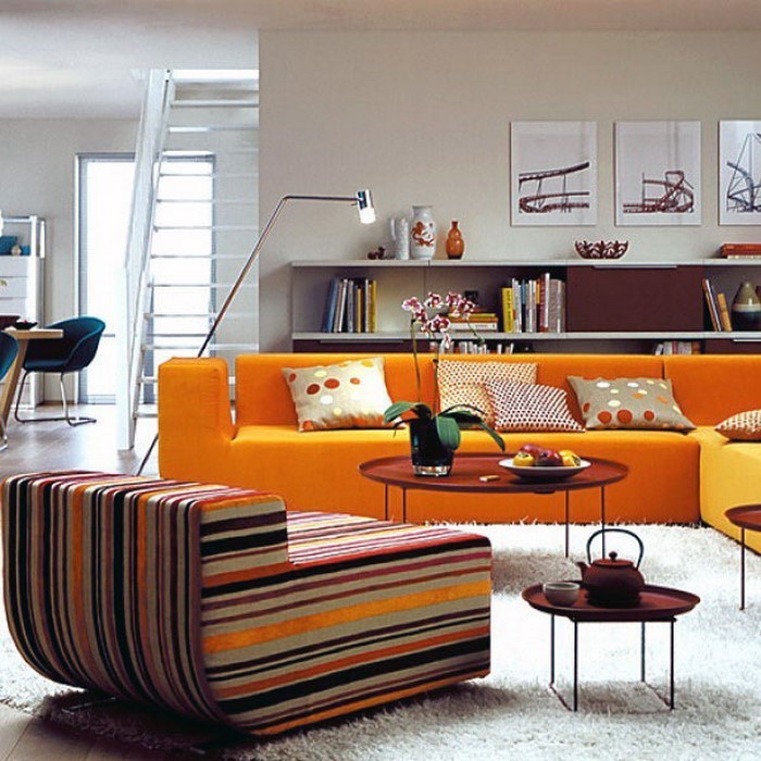 Farben-für-Wohnzimmer-in-Orange-Eine-wunderschöne-Atmosphäre
