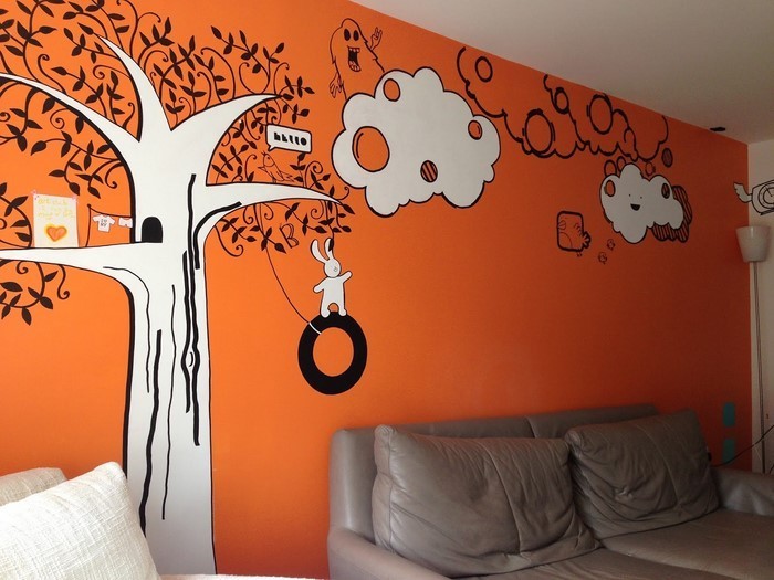 Farben-für-Wohnzimmer-in-Orange-Eine-wunderschöne-Deko