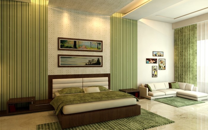 Farben-fürs-Schlafzimmer-Grün-Ein-wunderschönes-Interieur