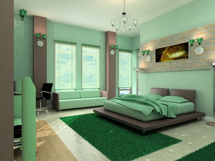Farben-fürs-Schlafzimmer-Grün-Eine-coole-Ausstattung