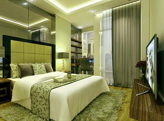 Farben-fürs-Schlafzimmer-Grün-Eine-moderne-Gestaltung