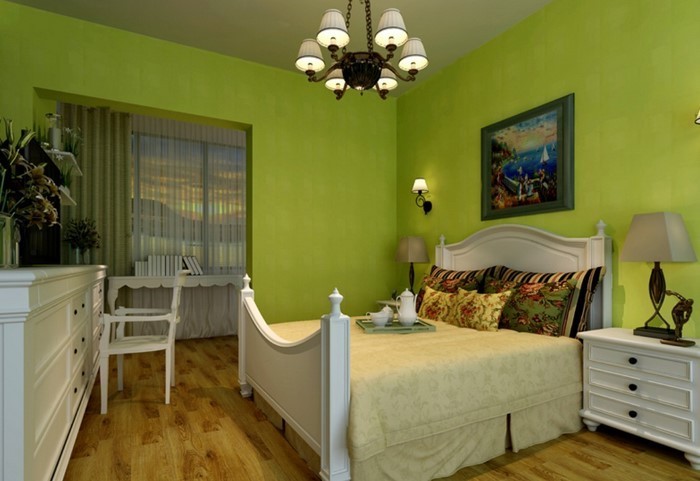 Farben-fürs-Schlafzimmer-Grün-Eine-tolle-Gestaltung