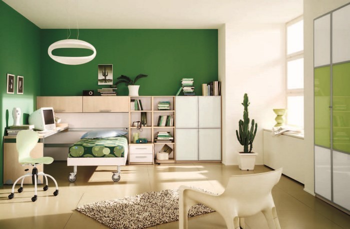 Farben-fürs-Schlafzimmer-Grün-Eine-verblüffende-Gestaltung
