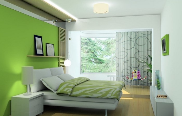 Farben-fürs-Schlafzimmer-Grün-Eine-wunderschöne-Еinrichtung