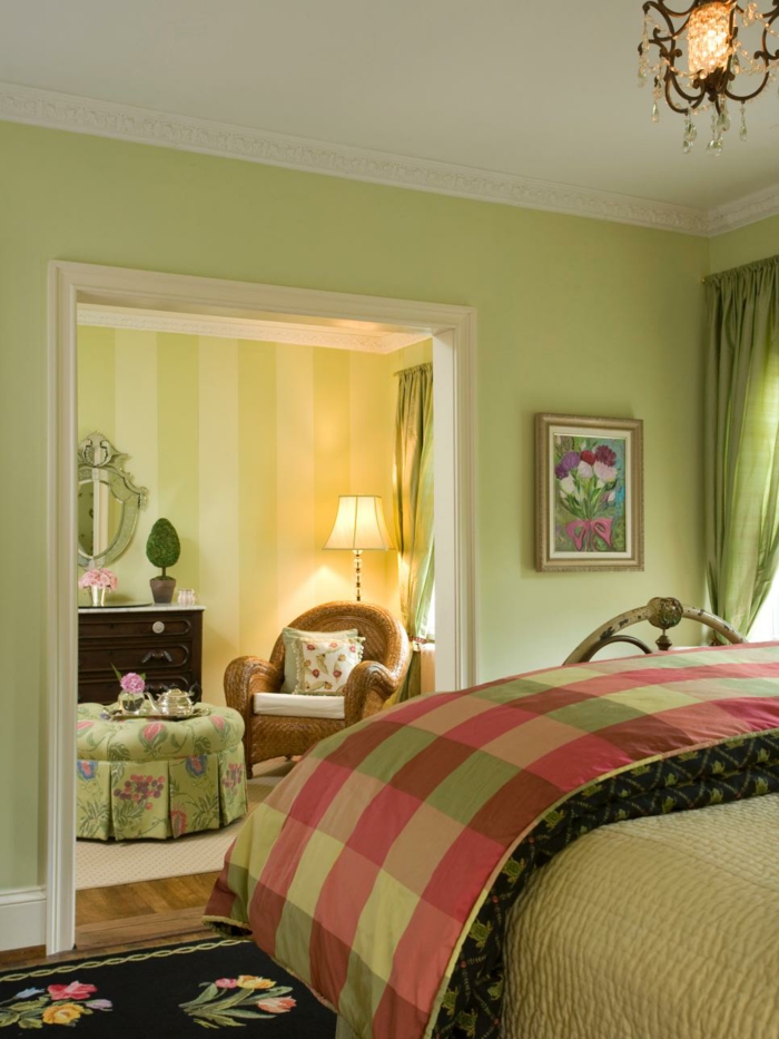 Feng-Shui-Schlafzimmer-in-grüner-Farbe