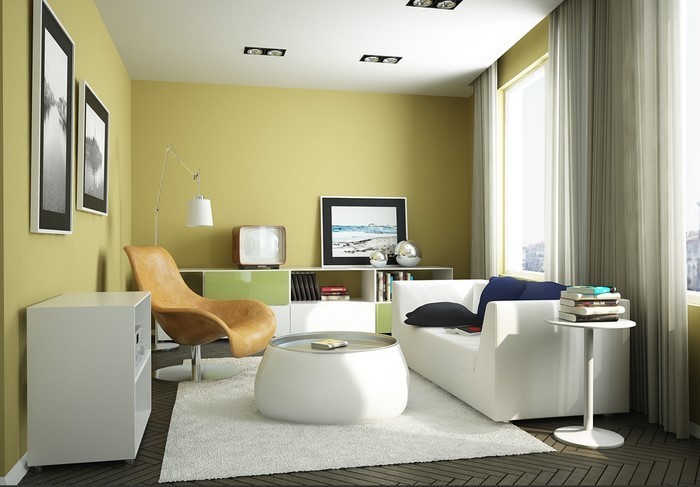 Grünes-Wohnzimmer-Design-Eine-auffällige-Atmosphäre