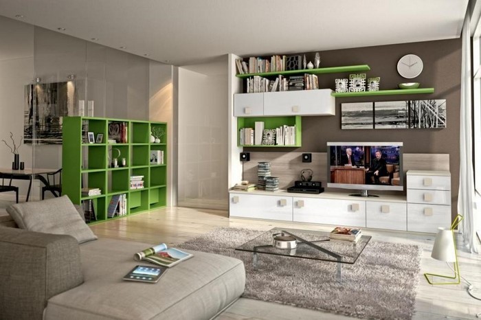 Grünes-Wohnzimmer-Design-Eine-außergewöhnliche-Dekoration