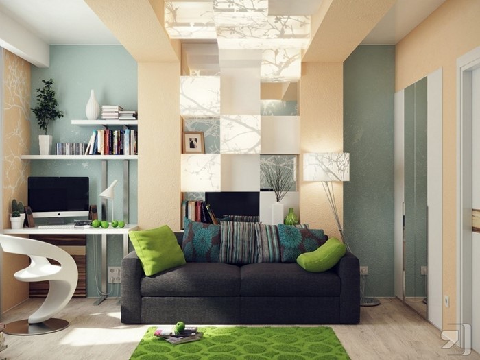 Grünes-Wohnzimmer-Design-Eine-kreative-Ausstattung